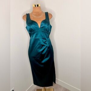 Karen Millen Teal Satin Dress